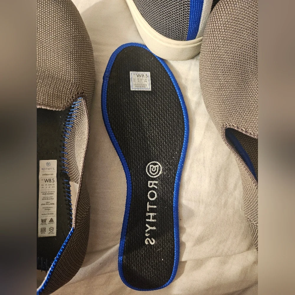 Women's‎ Rothy’s Lot size 8.5, 3 Pairs, Used, Blue, Grey, Mocha